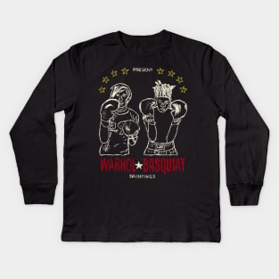 Boxing Warhol Vs Basquiat Kids Long Sleeve T-Shirt